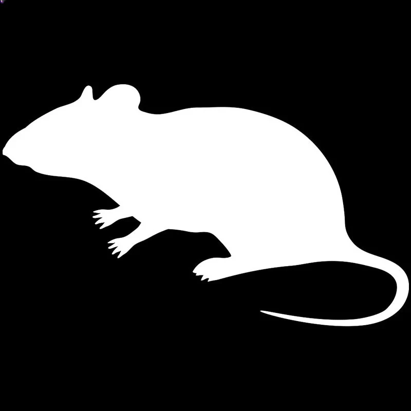 

Silhouette Rat Mouse Car Sticker Simple Anime Vinyl Scratch-Proof Decal Waterproof Sunscreen DIY Car Door Protector 8CM PVC KK