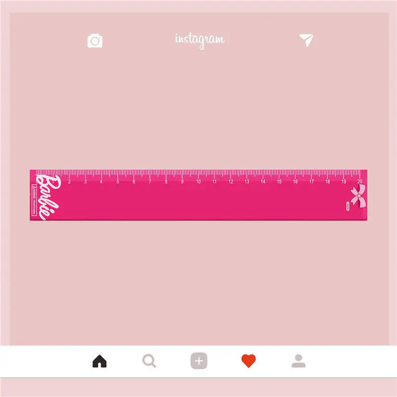 1Pcs Barbie Kawaii 20Cm Ruler Anime Student Acrylic Drawing Measuring Rulers Tool Office School Stationery Supplies Gifts Toys