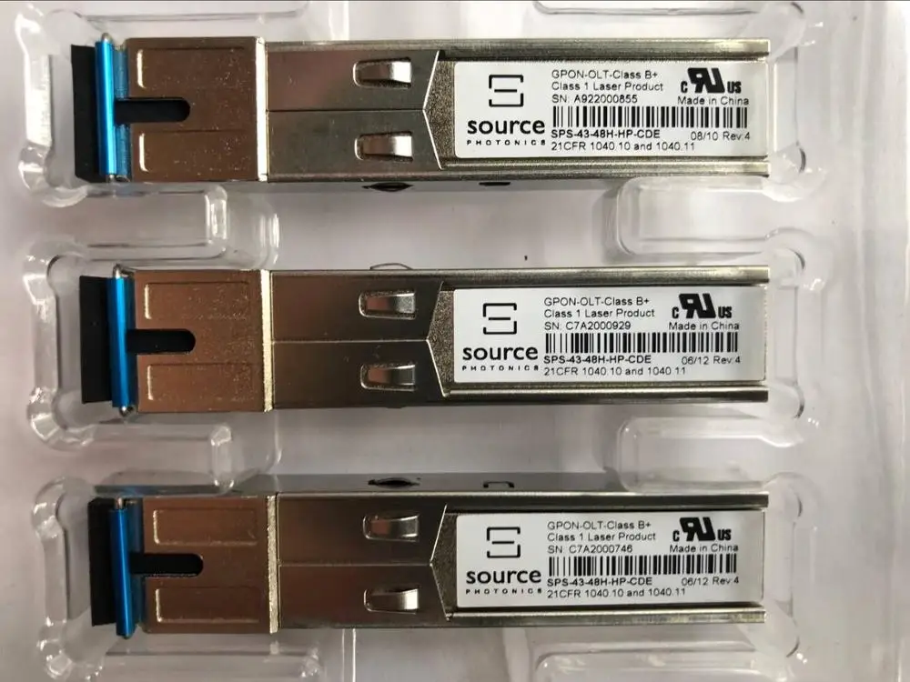 

SOURCE SPS-43-48H-HP-CDE GPON OLT Class B+ 20km Optical module SC Interface Singlemode Applicable to zte OLT G-com