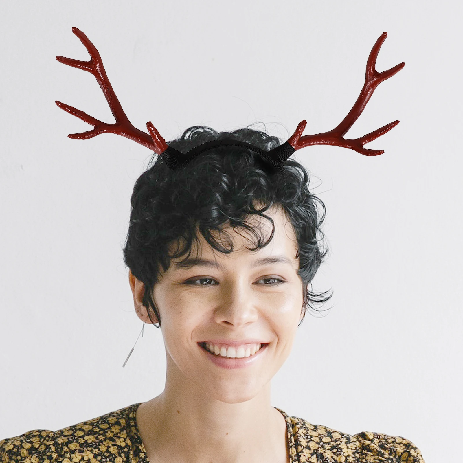 

Antler Headb Antlers Red Color Adjustable Christmas Headb s Women Christmas Accessories Holiday Party Costume Decor