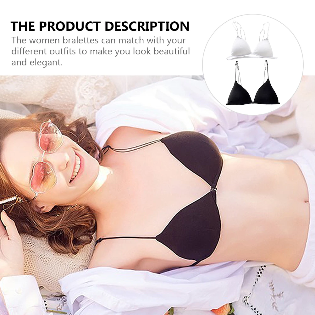 

2pcs Cotton Triangle Bras Sexy Seamless Wire Free Bralette Comfortable Daily Wear Women UnderwearBreathable Lightweight
