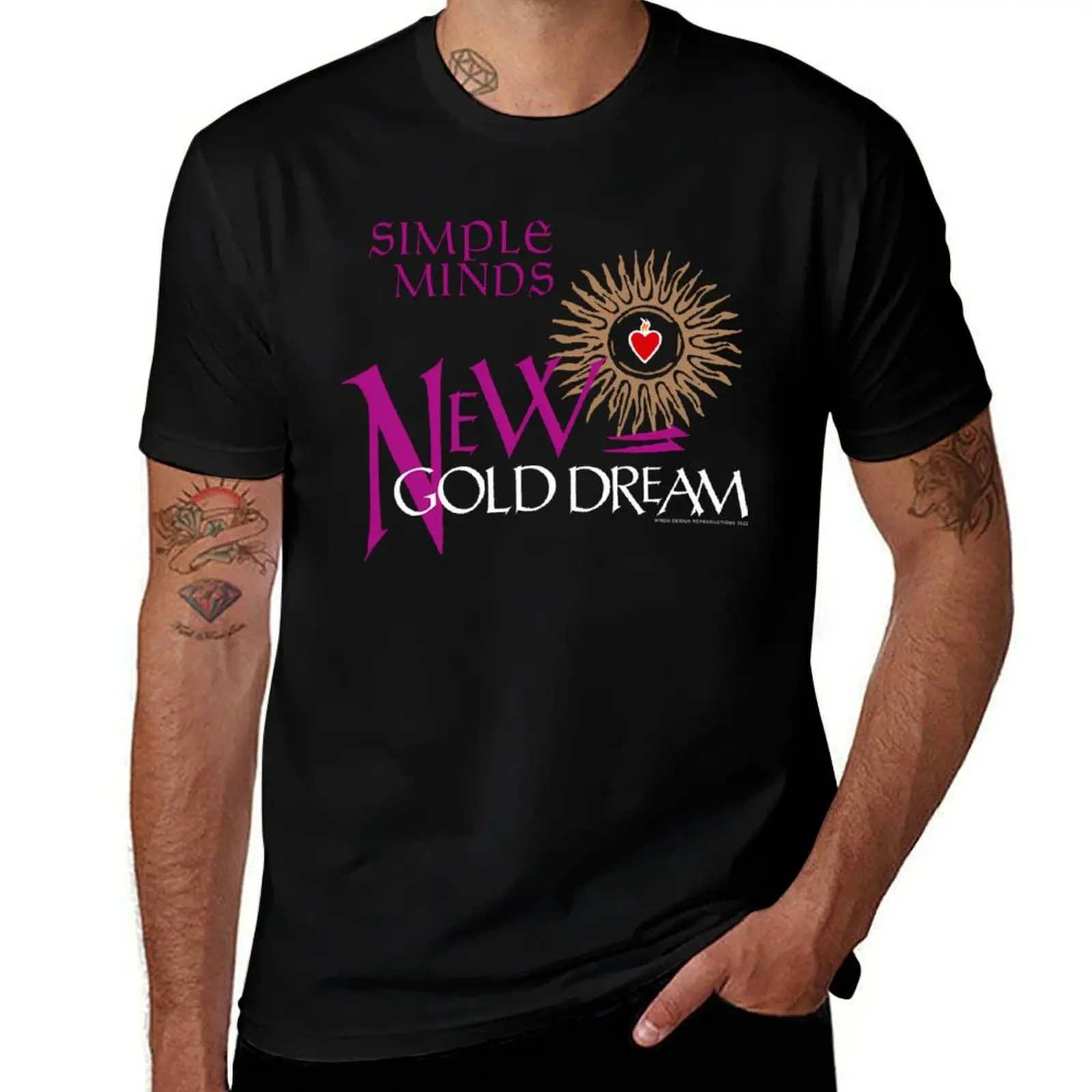 

Simple Minds-новая футболка Gold Dream, футболки для мужчин, забавная мужская футболка с рисунком, футболка из тяжелого хлопка