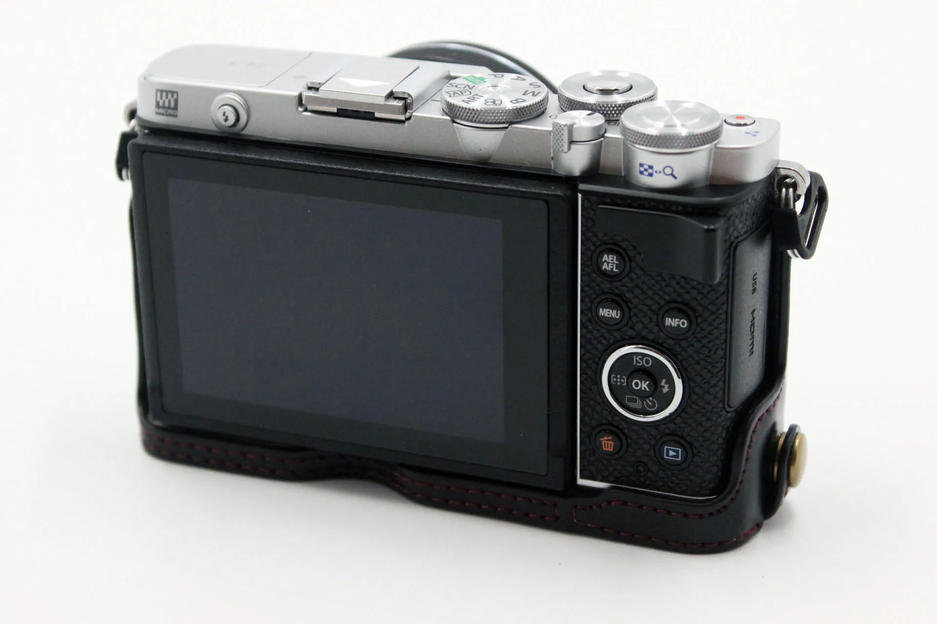 本革製リアプロテクションギア,欧州連合E-P7 ep7カメラ用ハーフケース