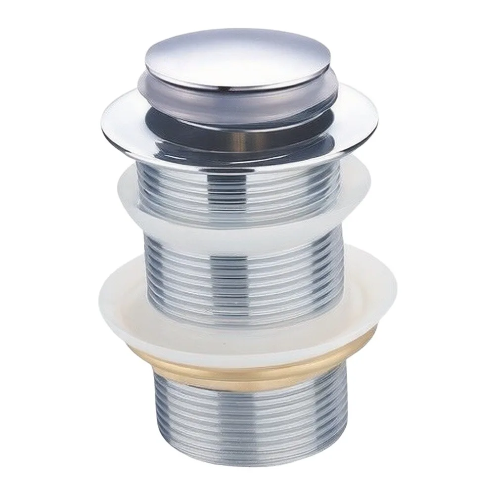 1 1 2 Inch Drain Solid Brass Drain Smooth Push Mechanism Compact Low Profile Streamlined Appearance Drain For Bathroom Basin