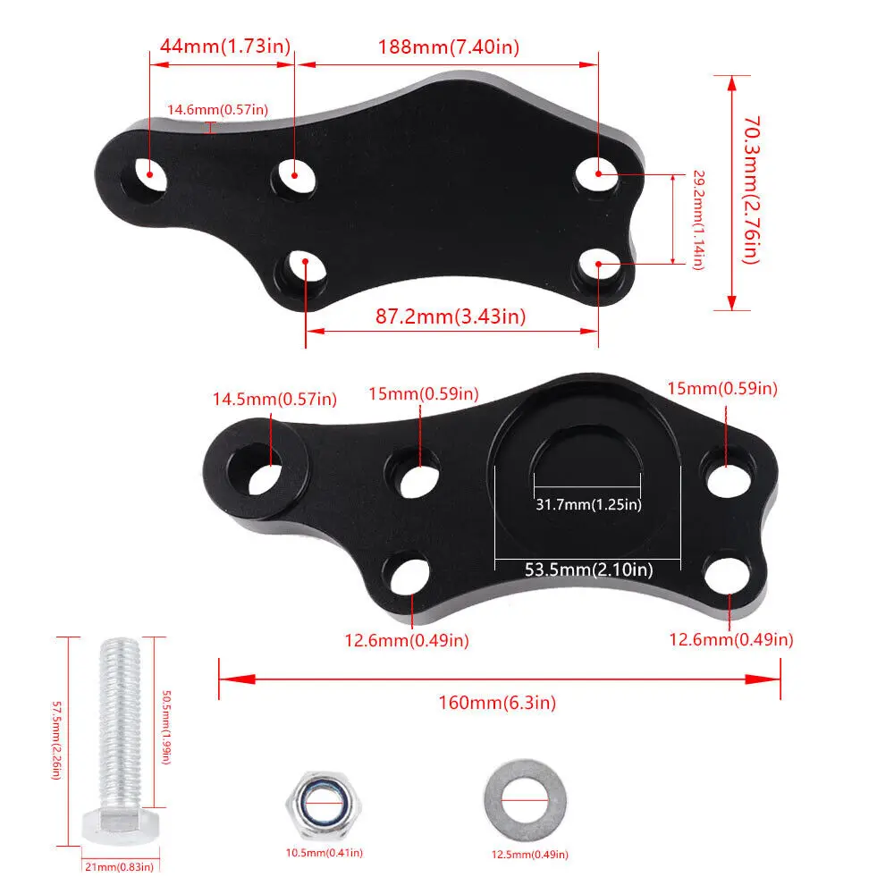 Billet Aluminum Drift Steering Lock Adapter Increasing Turn Angle 25% Turning Kit For Toyota Mark II JZX100