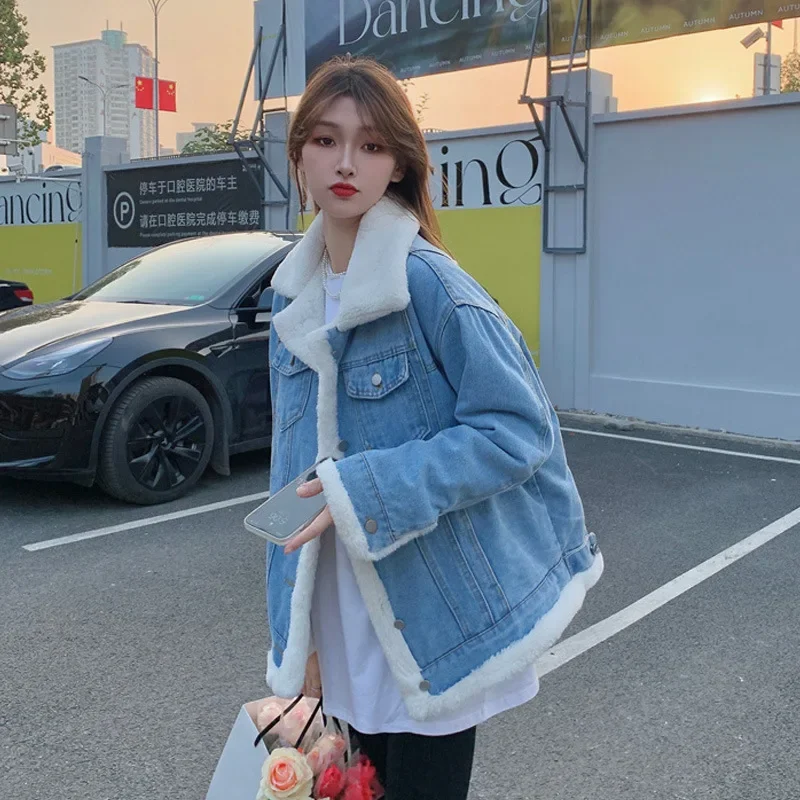 Women Vintage Padded Denim Jacket, Korean Dongdaemun, High Quality, Loose Warm Clothes, Bakery Jackets, New Fashion, Winter 2024