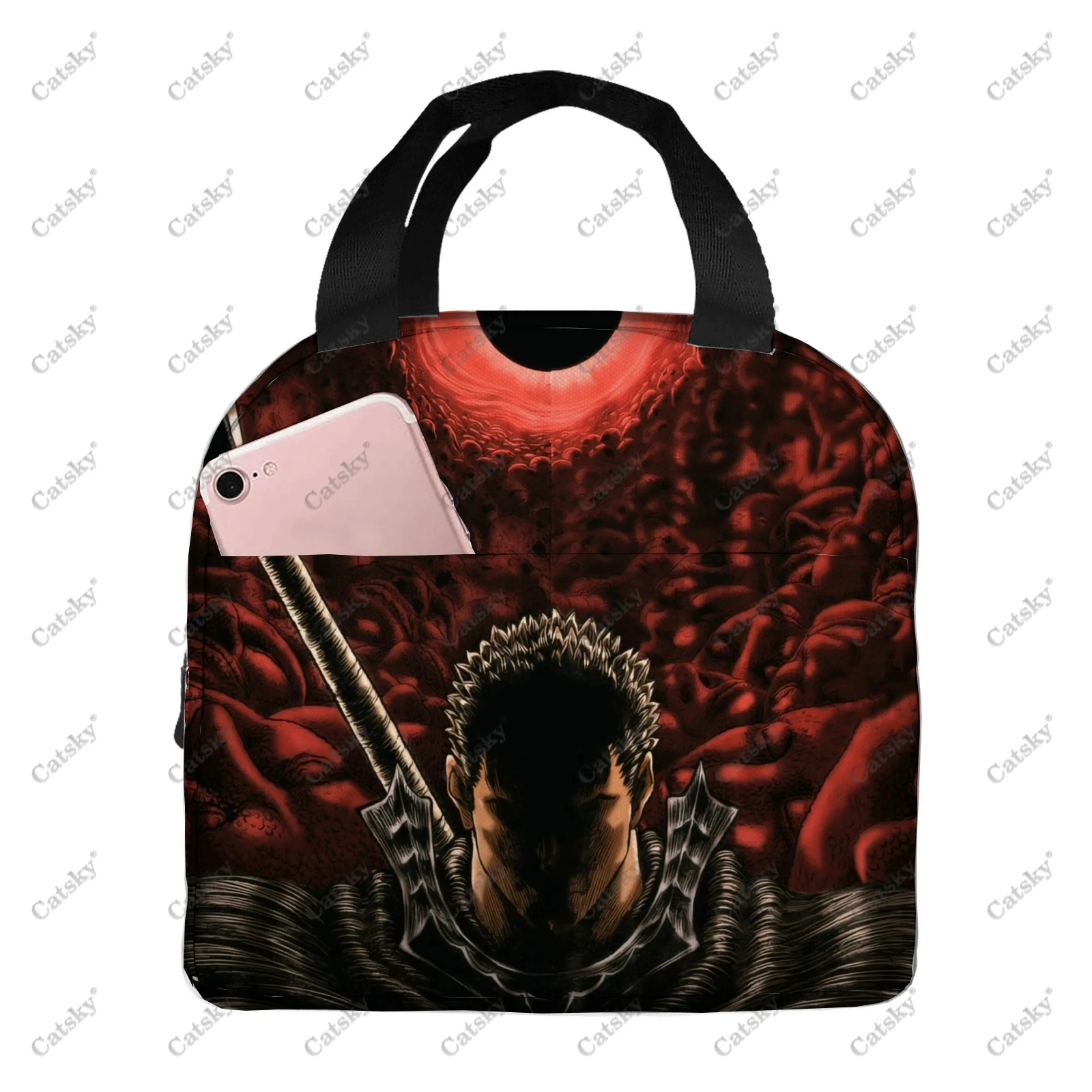 Berserk Portable Aluminum Foil Thickened Insulated Insulated Lunch Bag Waterproof Insulated Lunch Tote Bag