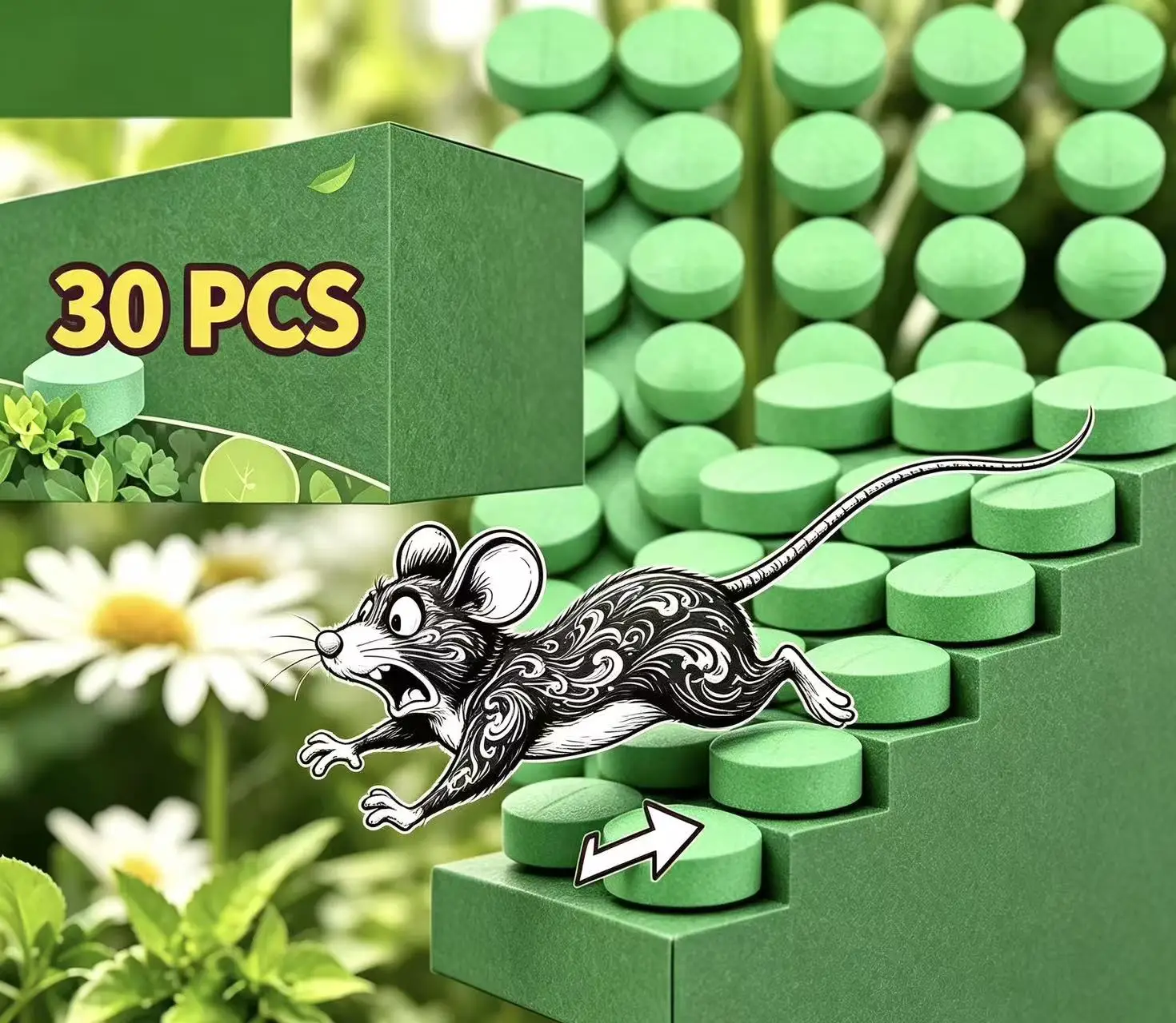 30pcs Rodent Repellent Pellets Mouse Rat Mice Roach Peppermint Oil Mouse Traps Home Kitchen Outdoor Nature Insect Control Tools