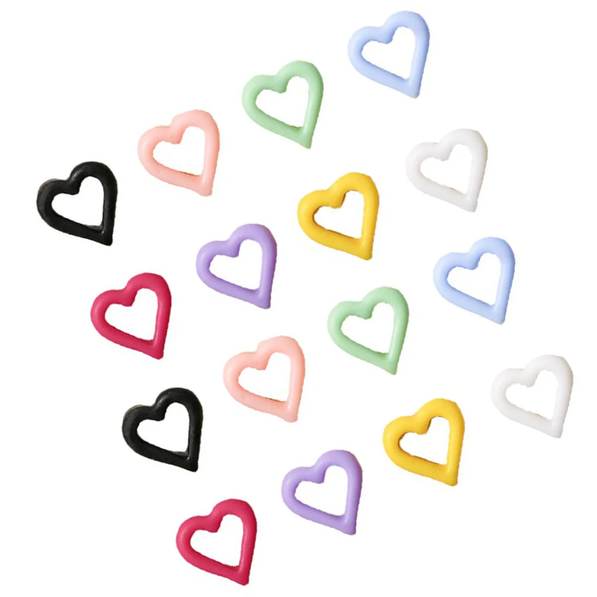 100 قطعة من دلايات الأظافر الصغيرة لعيد الحب في عيد الحب، زينة عيد الحب بالجملة