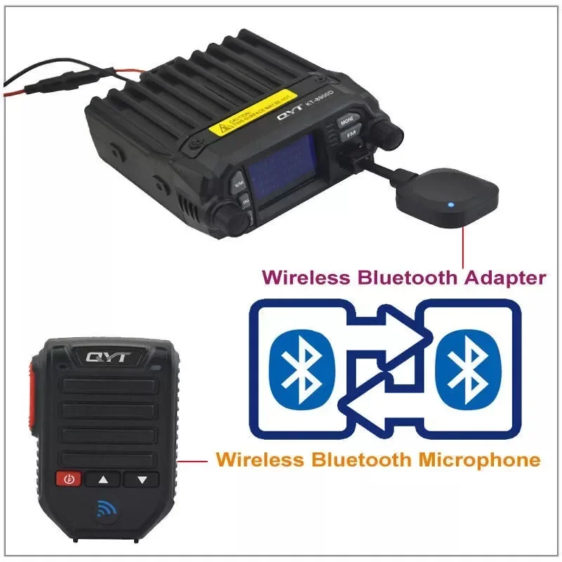 QYT BT-89 PTT Bluetooth Wireless Handheld Microphone for QYT 8900 KT-8900R KT-7900D KT-8900D KT-8900RE KT-UV980 Car Mobile Radio