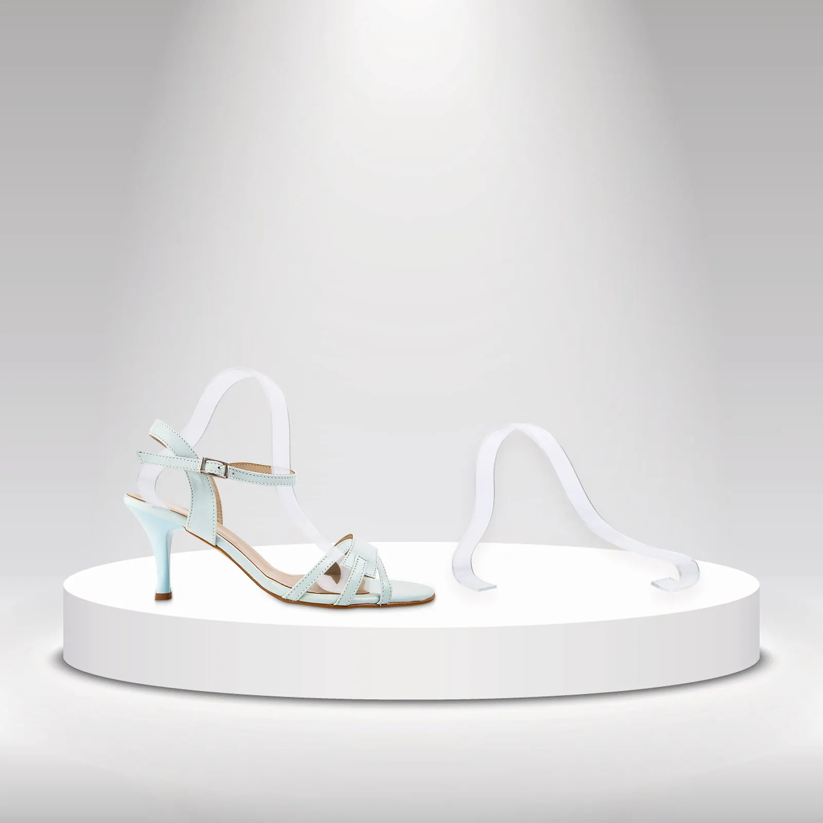 10pcs Acrylic High Heel Display Rack – Transparent Shoe-Shaped Stand for Storage, Travel & Sandal Showcase