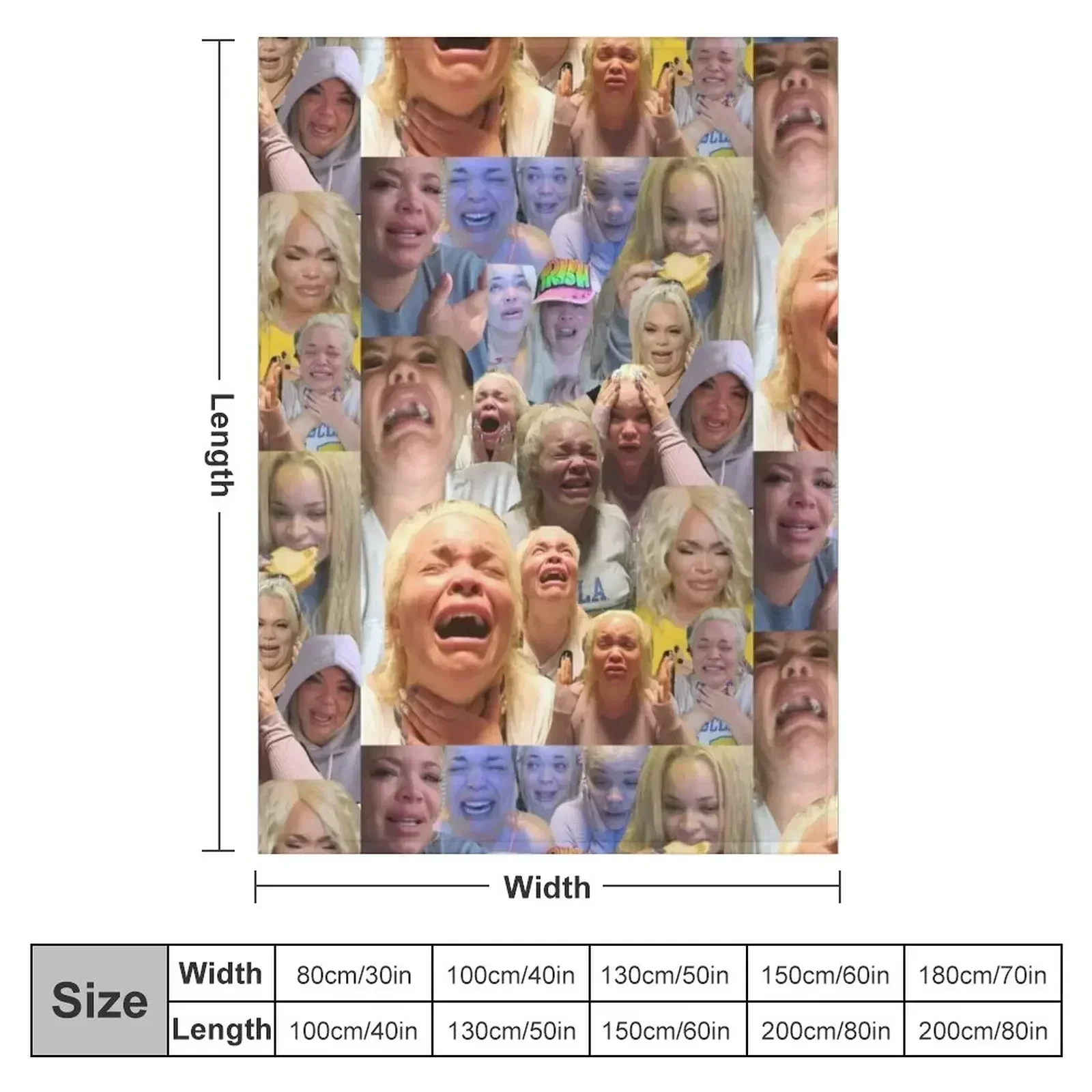 Trisha Pastas crying on her kitchen floor collage Throw Blanket Decorative Sofa Thermal Thin Hairys Blankets
