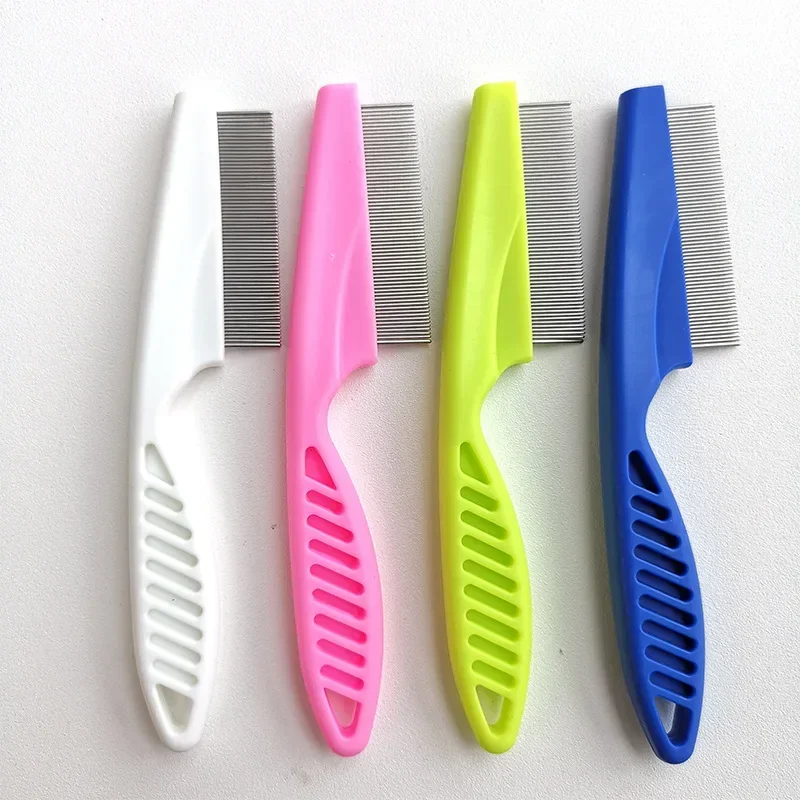 Stainless Steel Pet Hair Shedding Comb Flea Comb for Cat Dog Pet Comfort Cats Hair Grooming Comb Dog Cat Fur Removal Brush