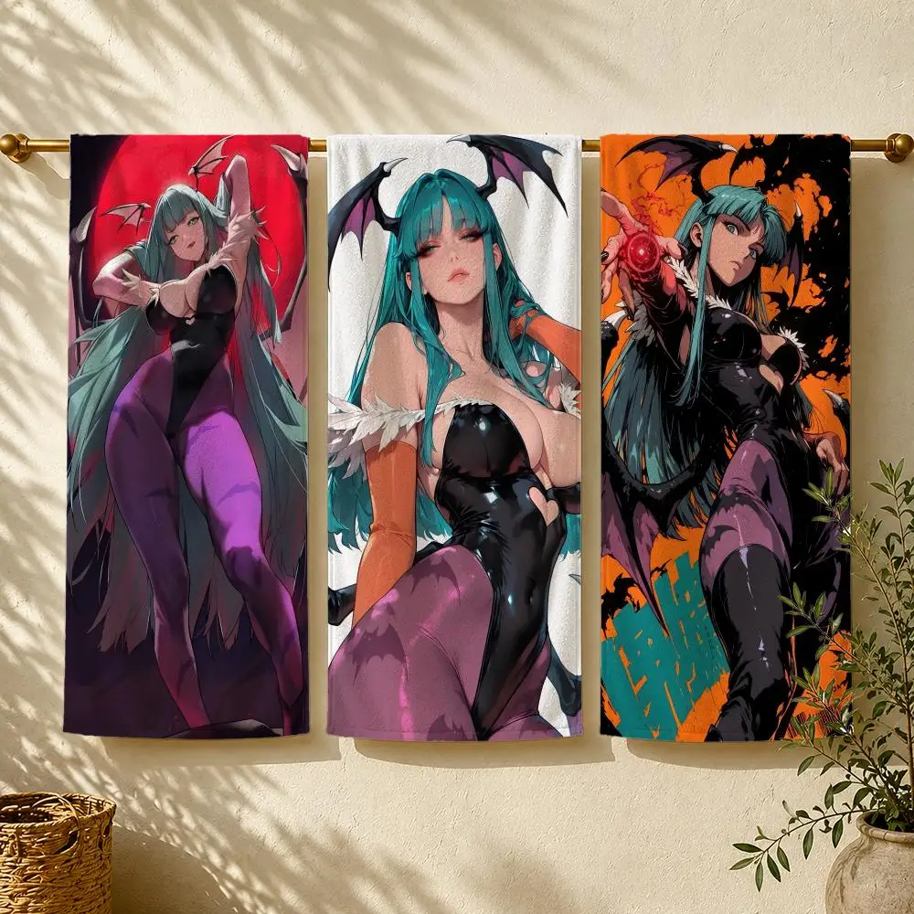 Serviette de plage Game Character M-Morrigan Aensland, serviette de bain absorbante à séchage rapide pour la natation, la gym, le camping, les activités de plein air