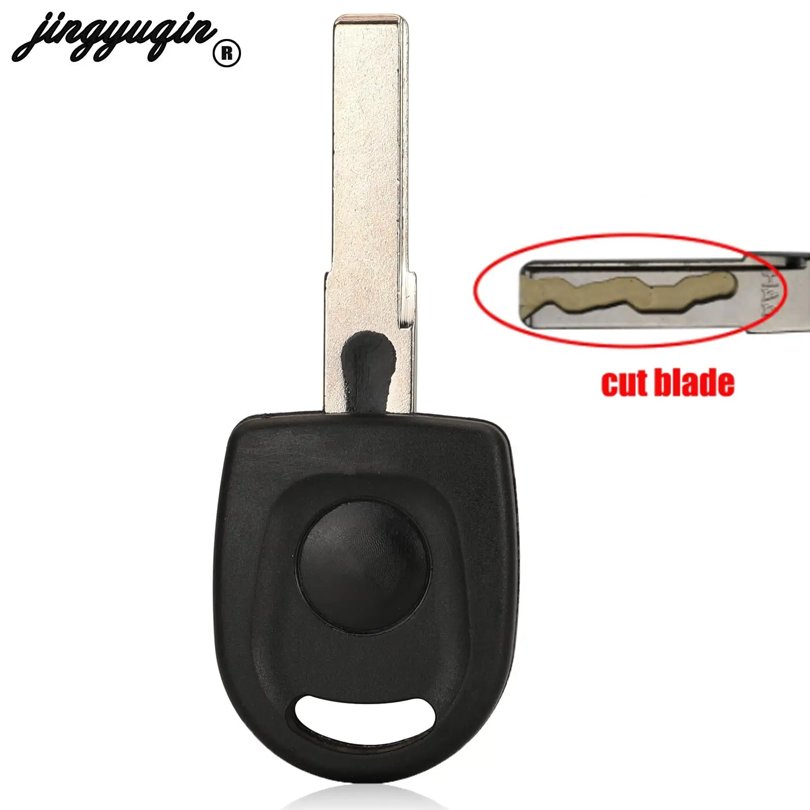 jingyuqin Dla VW Polo Golf dla SEAT Ibiza Leon SKODA Octavia Chip shell Cut/Uncut Hu66 Blade Transponder Key Case Z chipem ID48