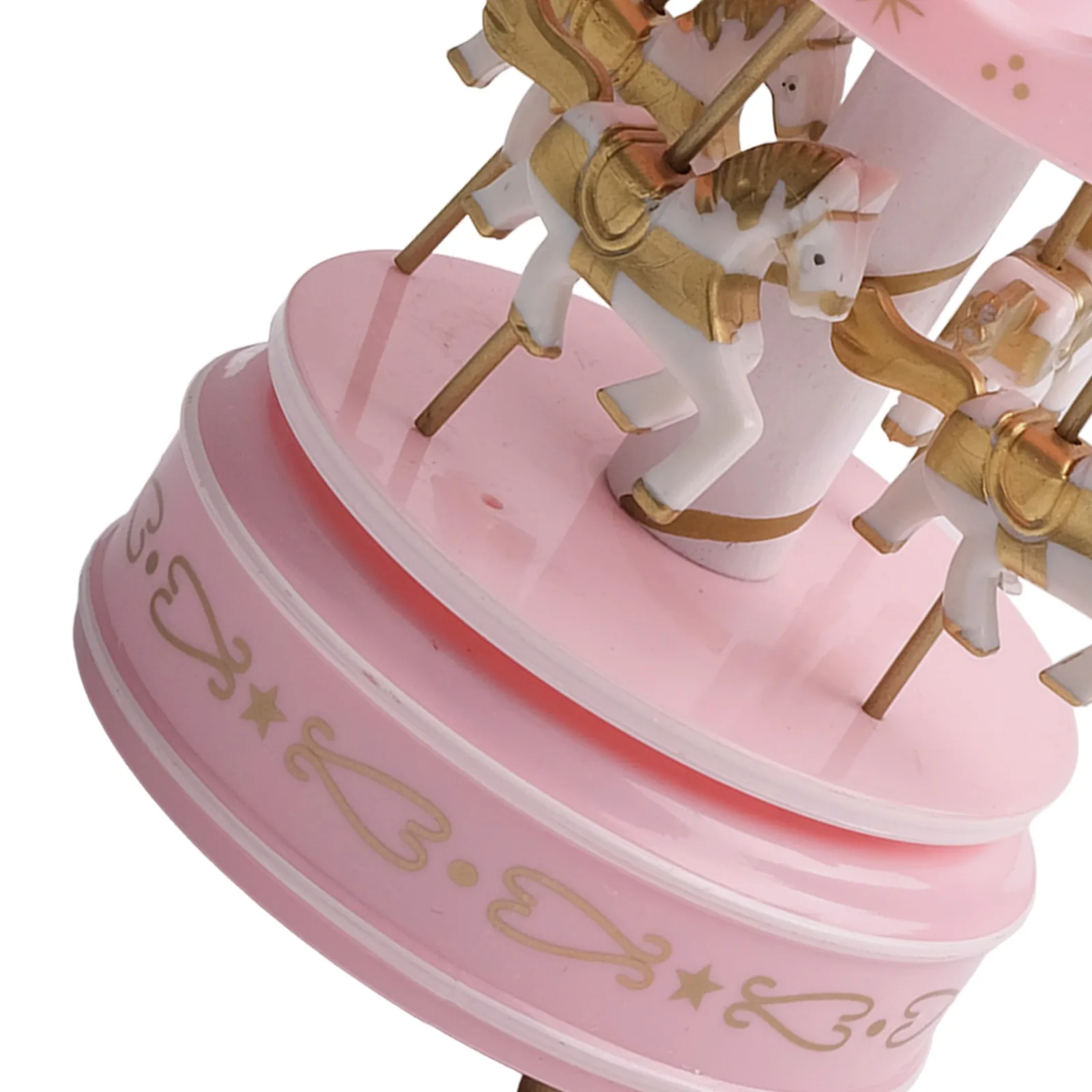 Merry-Go-Round Music Box Pink Handicraft Music Box Traditional And Nostalgic Portable And Lightweight Room Decoration