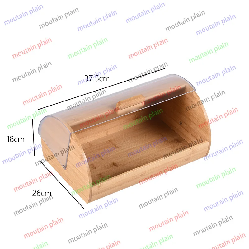 

Bamboo bread box pattern optional small cake storage box kitchen household acrylic bread box