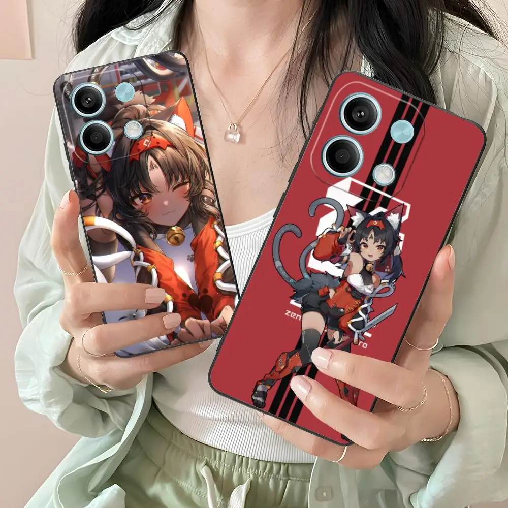 حافظة هاتف Zenless Zone Zero Nekomiya لهاتف Xiaomi Redmi Note 14 13 12 11 S Pro Plus 4G 5G غطاء طباعة ملون للهاتف الذكي الفاخر #4