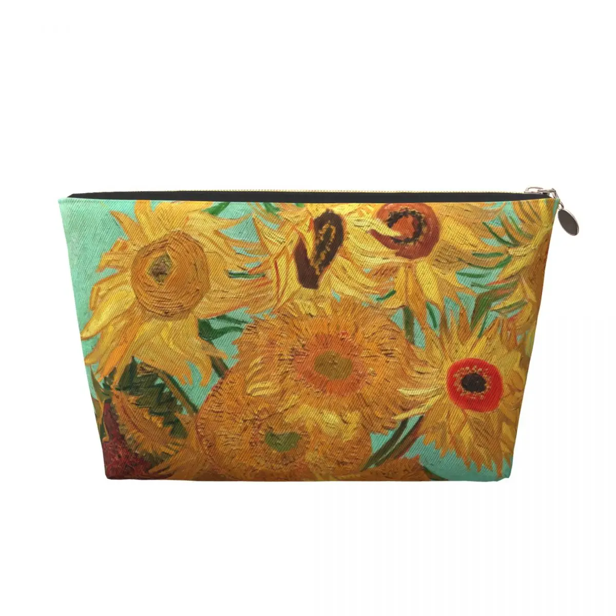 Custom Vincent Van Gogh Twelve Sunflowers In A Vase Mask Toiletry Bag Makeup Cosmetic Organizer Lady Beauty Storage Dopp Kit Box