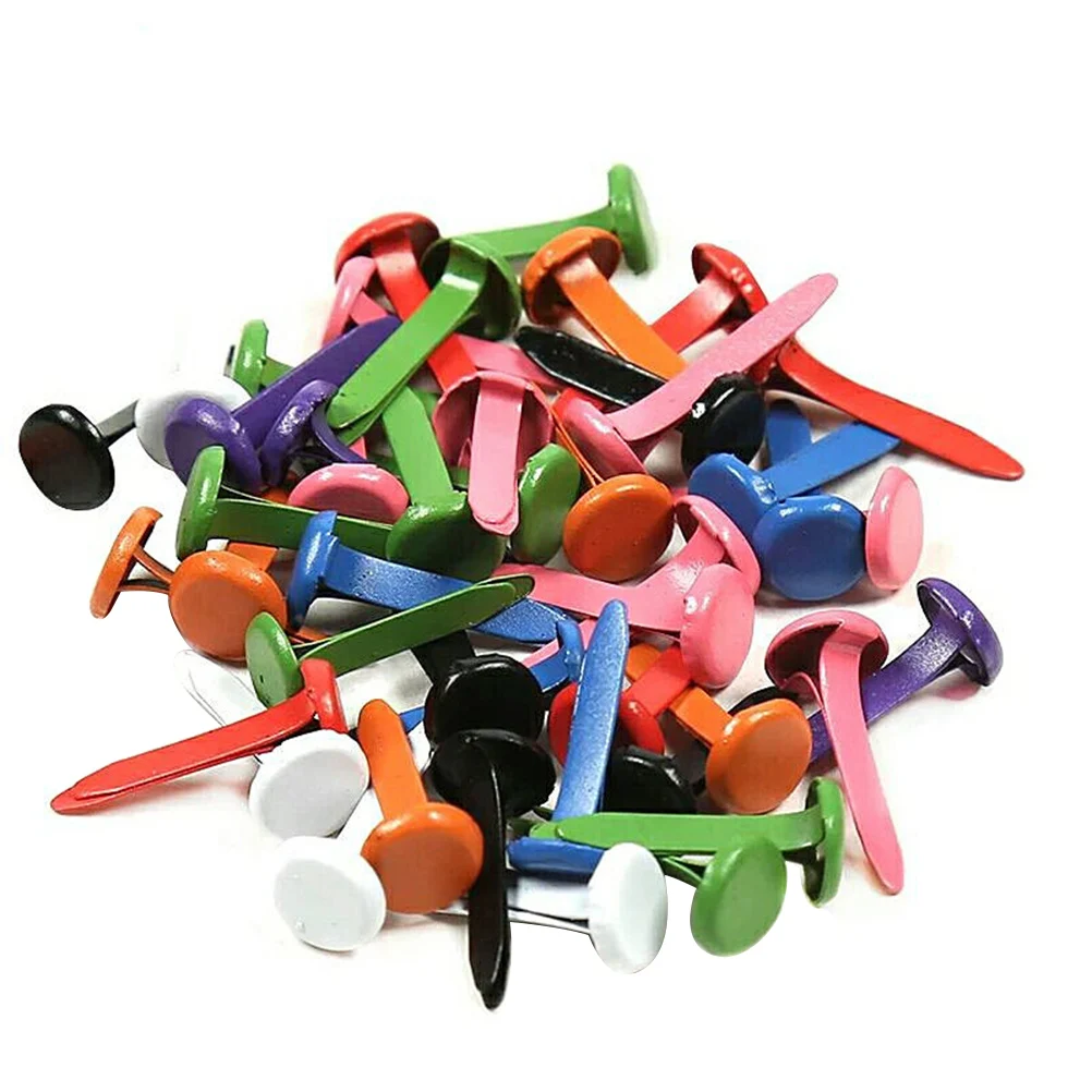 

150 Pcs Small -legged Nails Long Brads Metal Fasteners for Crafts Paper Crafting