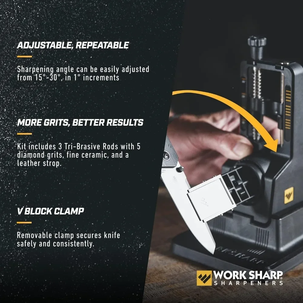 NEW Work Sharp Precision Adjust Elite - Adjustable Knife Sharpening System - For Hunting, Serrated & Kitchen Knives