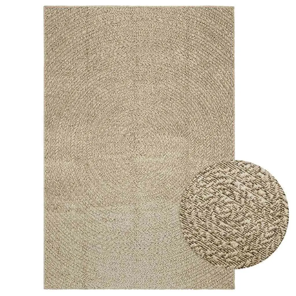 Beige ZIZUR Rug 140x200 cm - Stylish Jute Look for Indoor & Outdoor Use