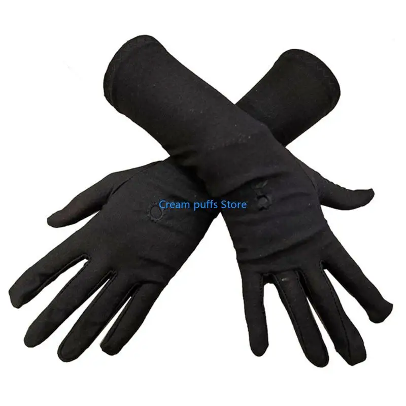 50LE Embroidery Long Gloves Arm Sleeves Full Finger Arabian Women Hijab Hand Gloves
