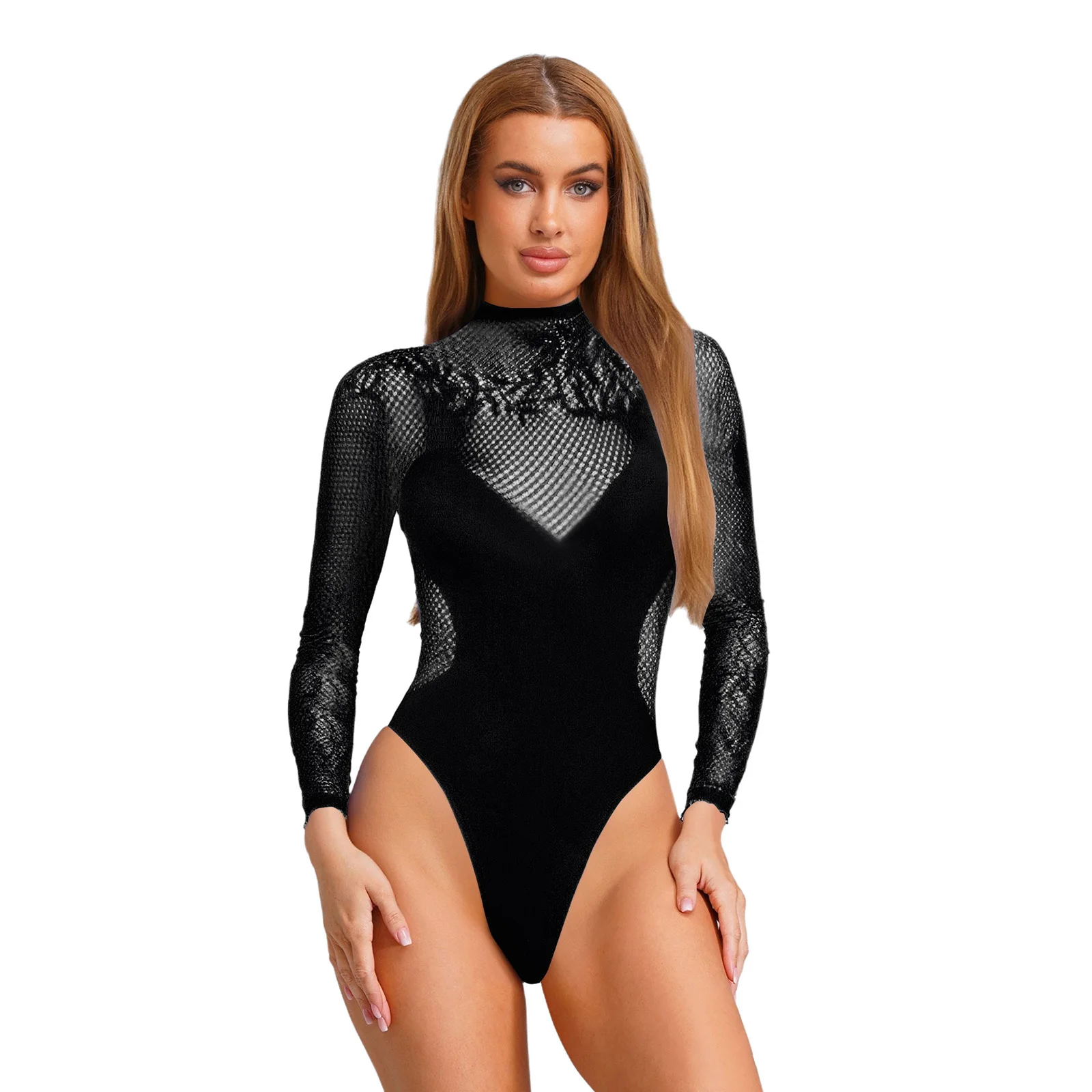 

Adult Women Couple's Tempting Role Play Bodysuit Teddies Fishnet High Cut T-back Leotard Catsuit Lingerie Dating Nightwear