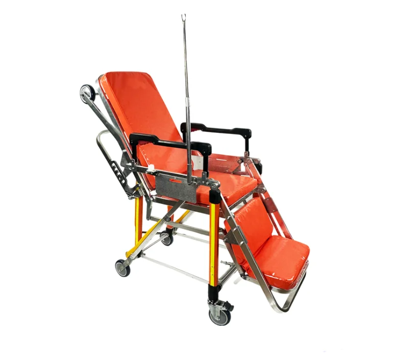 Manual Stryker Type Stretcher With Extending IV Pole CE Certified