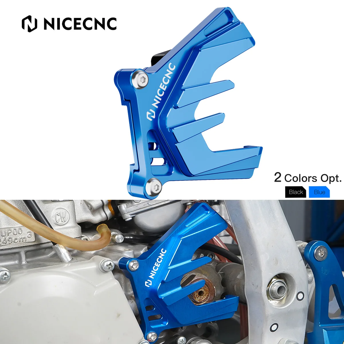 

NICECNC For Yamaha YZ250 2000-2024 2023 2022 YZ250X 2016-2023 Sprocket Cover Chain Guide Guard Protector Motorcycle Accessories