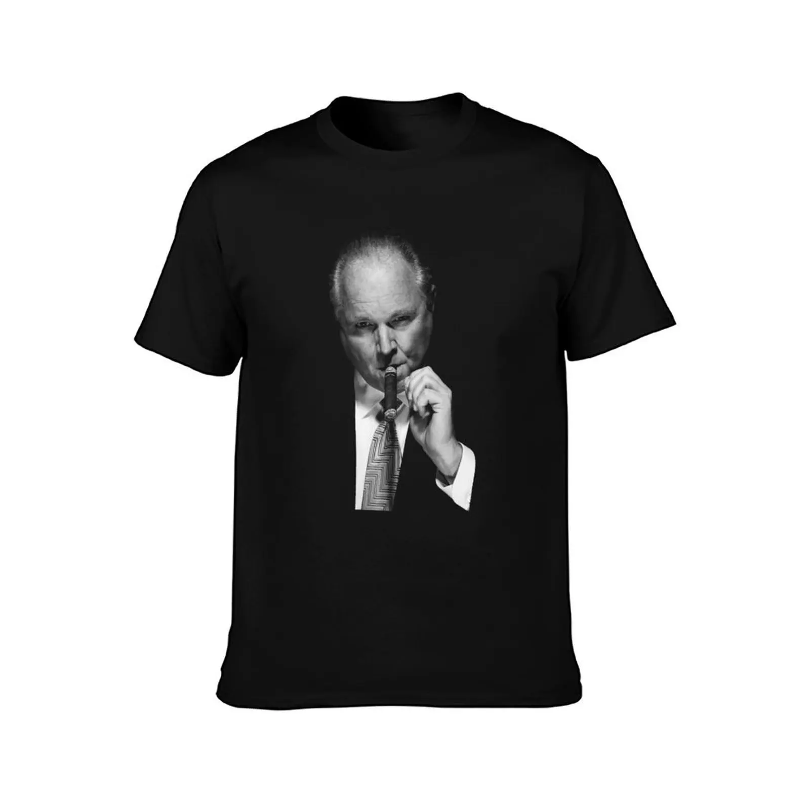 RIP Rush Limbaugh 1. T-Shirt, Summer Casual Cotton Tee, Oversized Streetwear Tops, Vintage Graphic Print, Loose Fit Short Sleeve