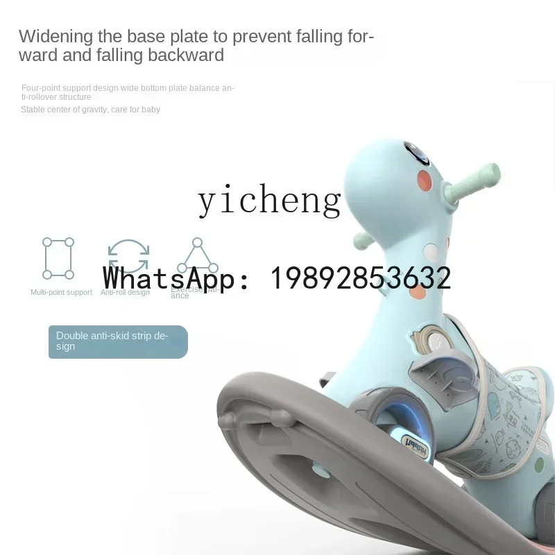 AF-caballo mecedora para niños, juguetes multifuncionales para bebés, caballo pequeño de madera, regalo de cumpleaños de un año