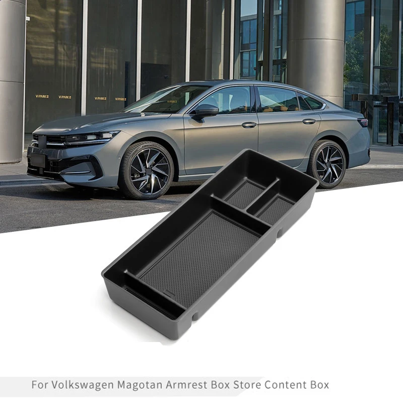 For Volkswagen Magotan 2024（No Public payment）Center Armrest Storage Box Organizer Tidying Decorate Storage Special Accessories