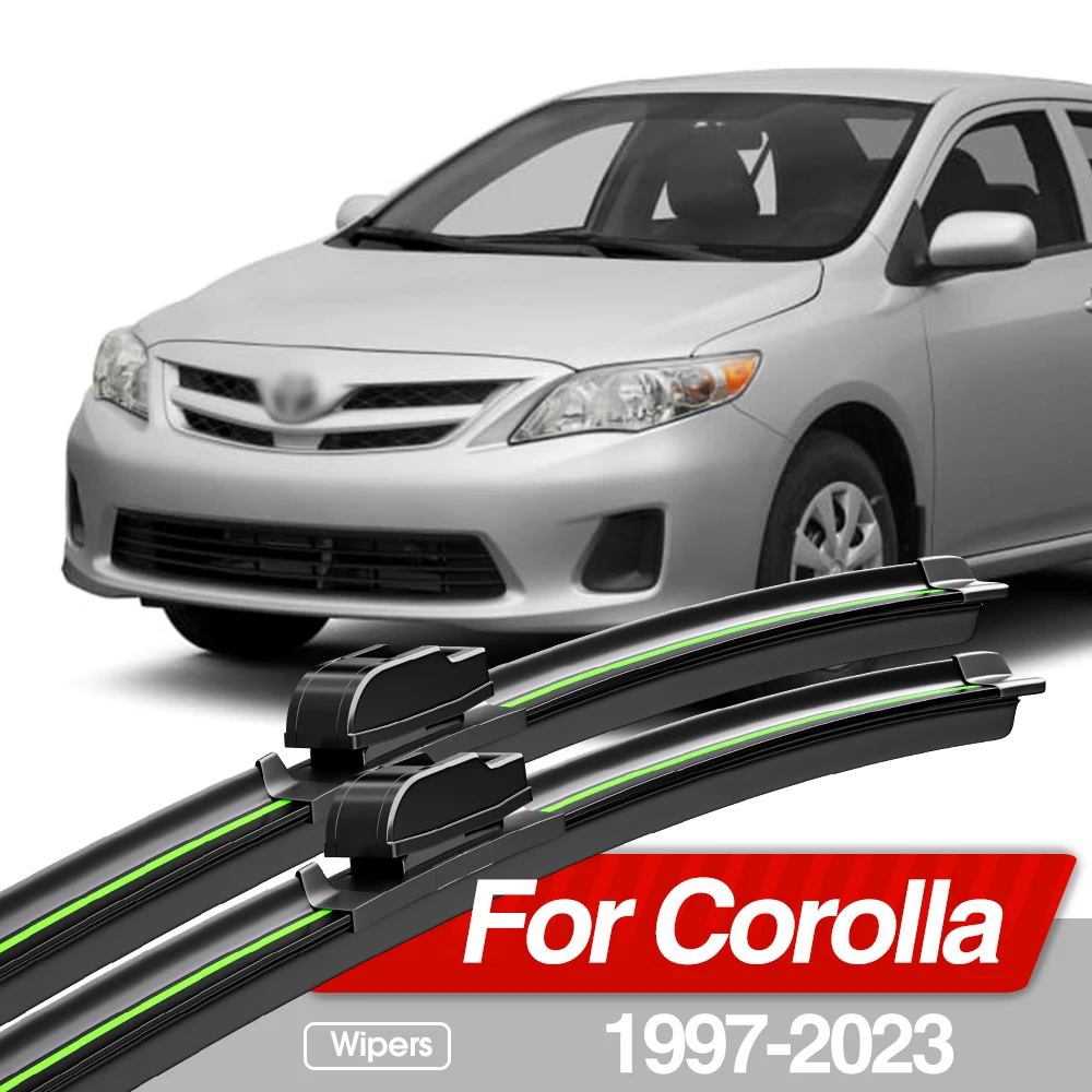 For Toyota Corolla 1997-2023 Front Windshield Wiper Blades 2pcs Windscreen Window Accessories 2000 2004 2007 2012 2016 2019 2021