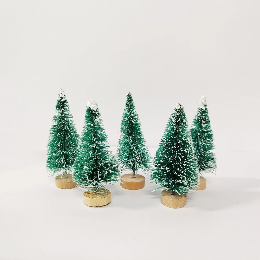 5 Stück Mini-Weihnachtsbäume aus Kunststoff Künstliche Weihnachtsbaum-Ornamente Winter-Schnee Tischdekoration DIY-Handwerk Weihnachtsdekoration 2026 – Detail 7