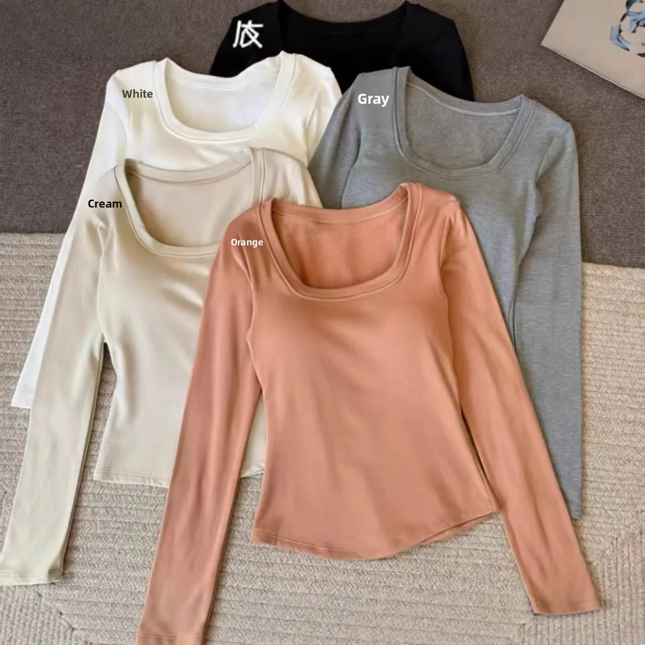 New Pure Desire Sexy Warm Long Sleeve T-Shirt Waist Cinched Arc Swing Brushed Underwear Women Base Shirt Warm Clothes