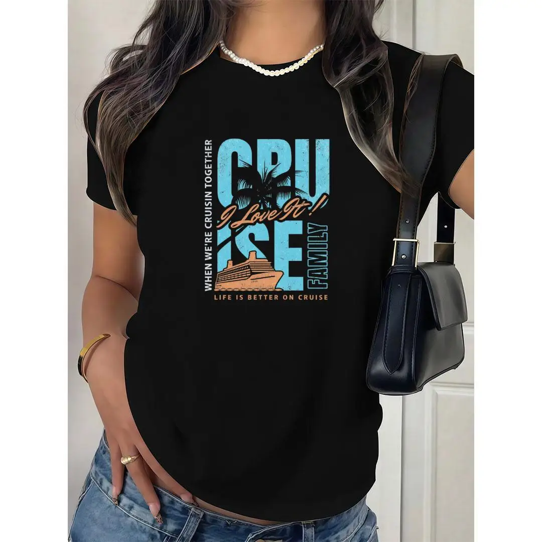 

Unisex Cruise Family T-Shirt, Cruise Ship Vacation Graphic Tee, Family Trip Holiday Top for Men and Women