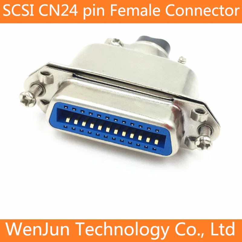 57 series 24P female Connector Socket printer plug SCSI CN24 pin welding wire female head 24 core soldered wire type