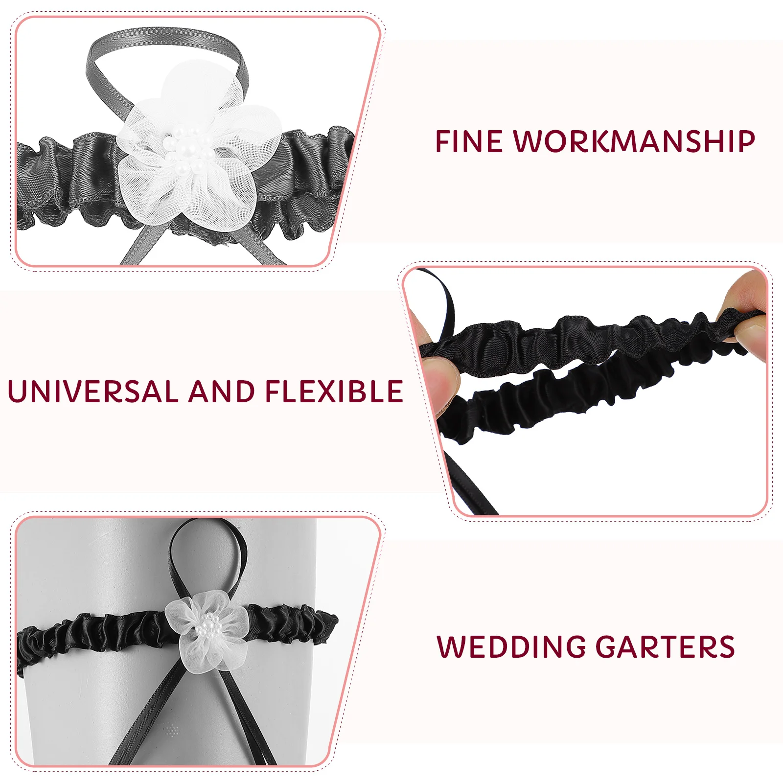 

1Set Wedding Garters Lace Bow Garters for Bride Leg Decoration Women Thigh Ring Adjustable Elegant Bridal Accessories Fine