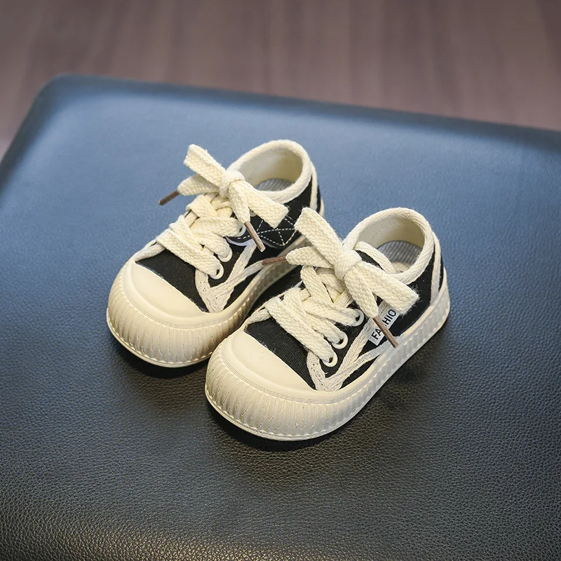 Sepatu kanvas High Top anak-anak, sneaker sol lembut Anti Slip kasual Musim Semi dan Gugur