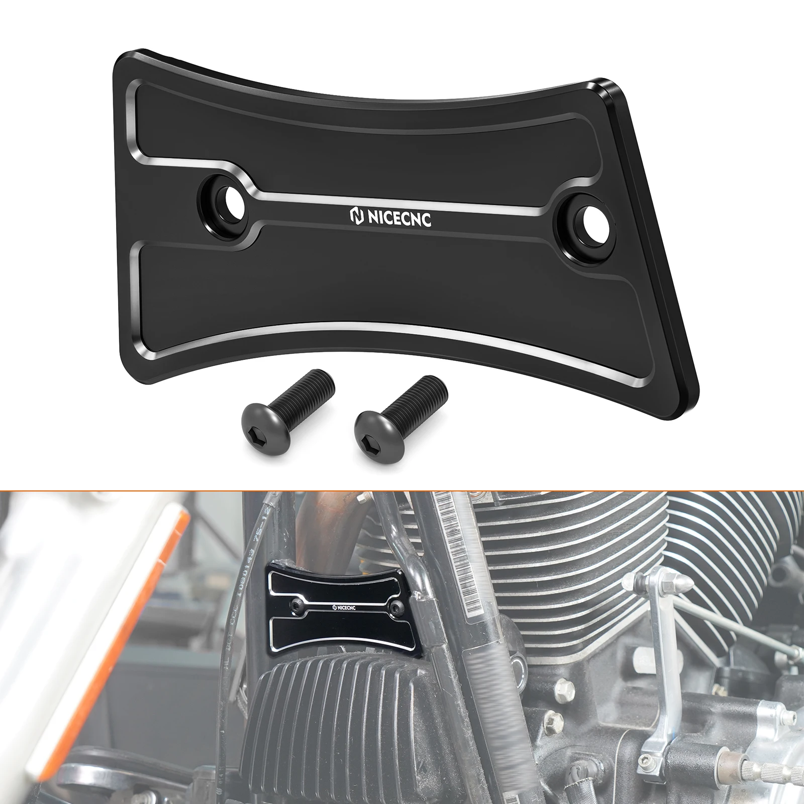 

NICECNC Frame Downtube Crossbrace Cover for Harley Road King/Special FLHR/XS Street Glide FLHX/S/ST Road Glide FLTRX/S/ST/SE