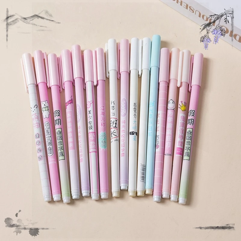 

24 Pcs Creative School Master Gel Pens Set Student Office Pen Cute Office Stationery