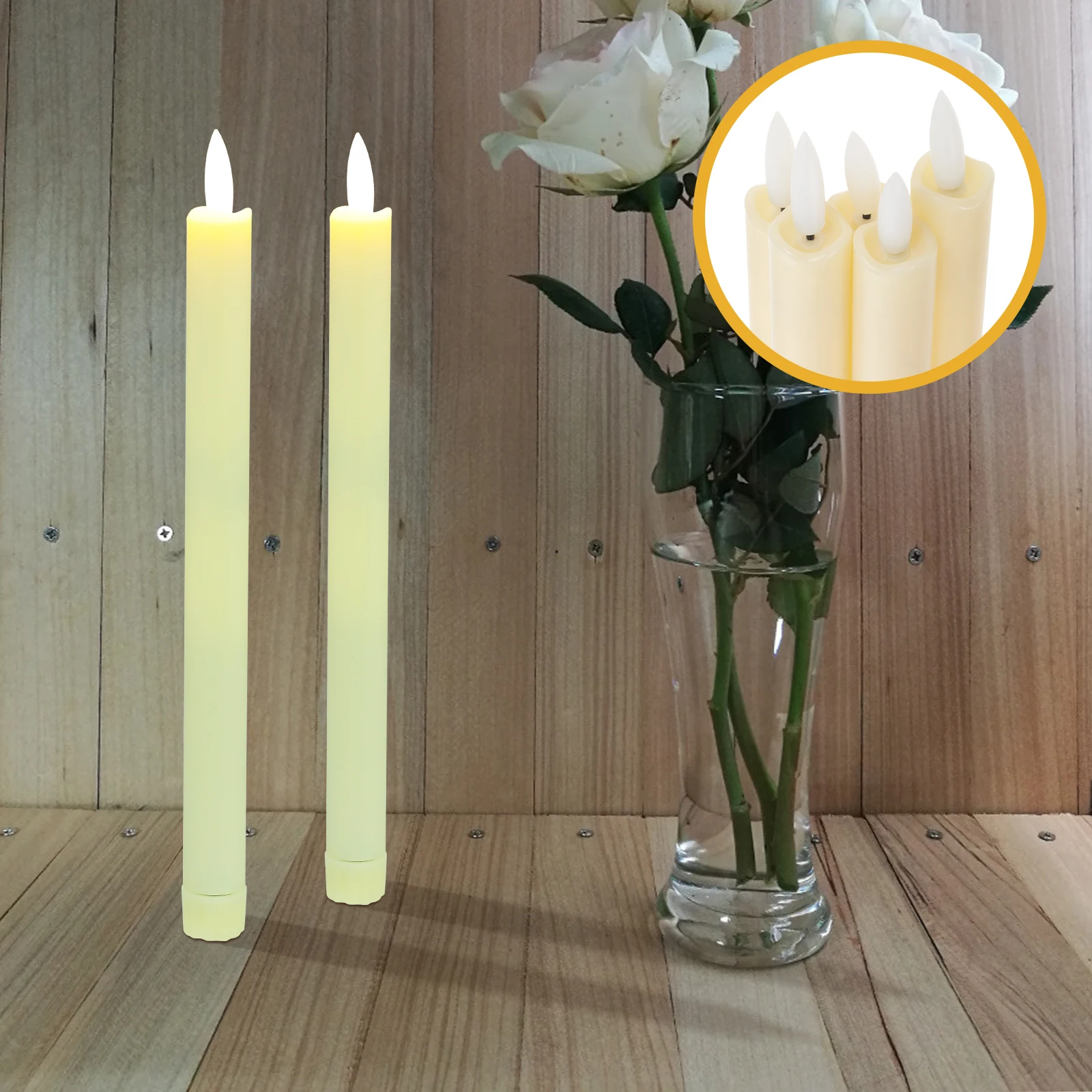

Electronic Light Candles Flameless Taper with Remote Led Decoration