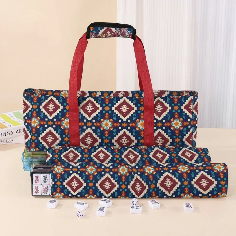 New large-capacity trendy storage bag, portable mahjong bag, board game bag three-piece set