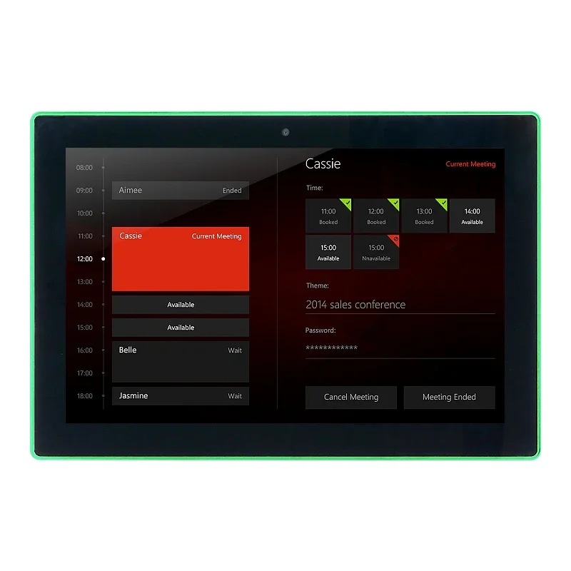 10 Inch Wall Mounted Tablet Around LED Light Bar Meeting Room Tablet With Rk3288 Quad Core Cpu Android 9.0 OS
