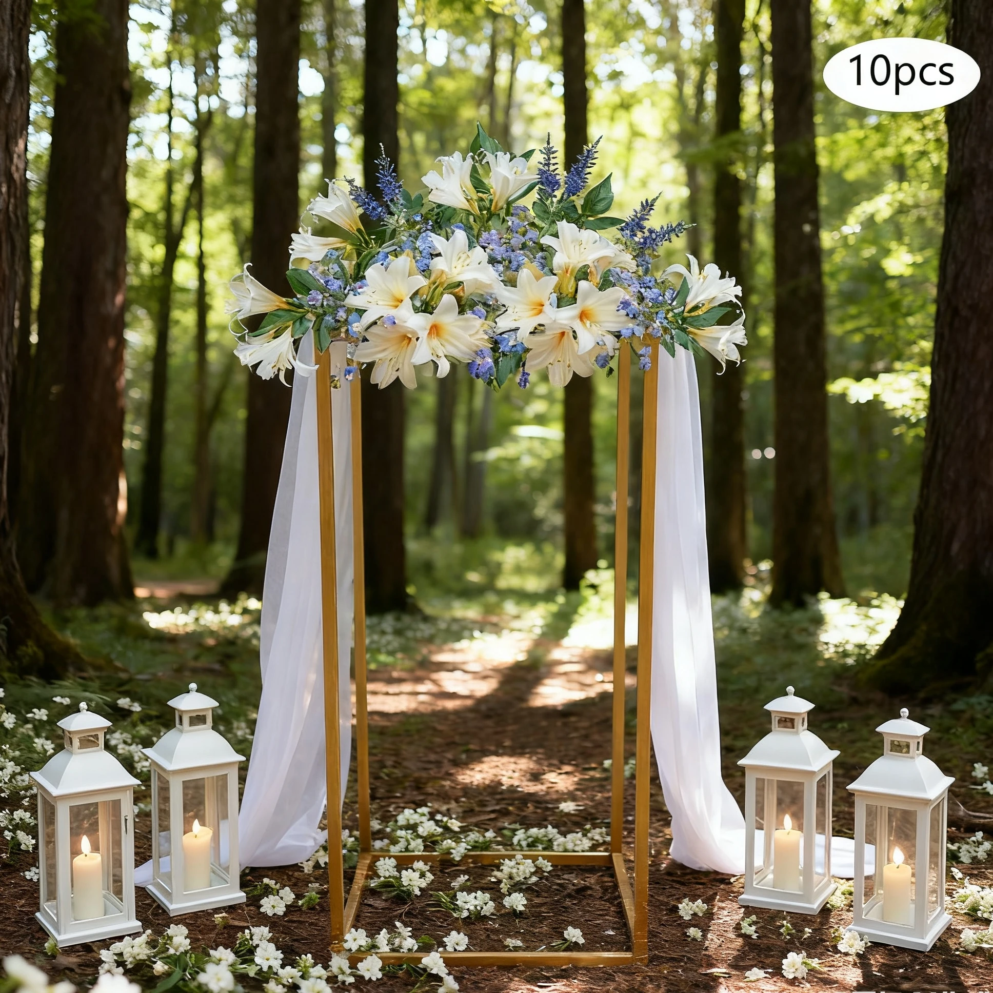 

Stable Textured 10Pcs 23.6'' Tall Gold Metal Flower Stand for Wedding Table Centerpieces Romantic Reception Party Home Decor