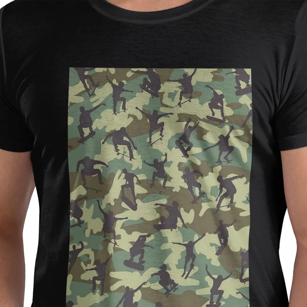 

Skater Camo WOODLAND футболка из 100% хлопка мужские забавные футболки мужские с круглым вырезом с коротким рукавом S-6XL