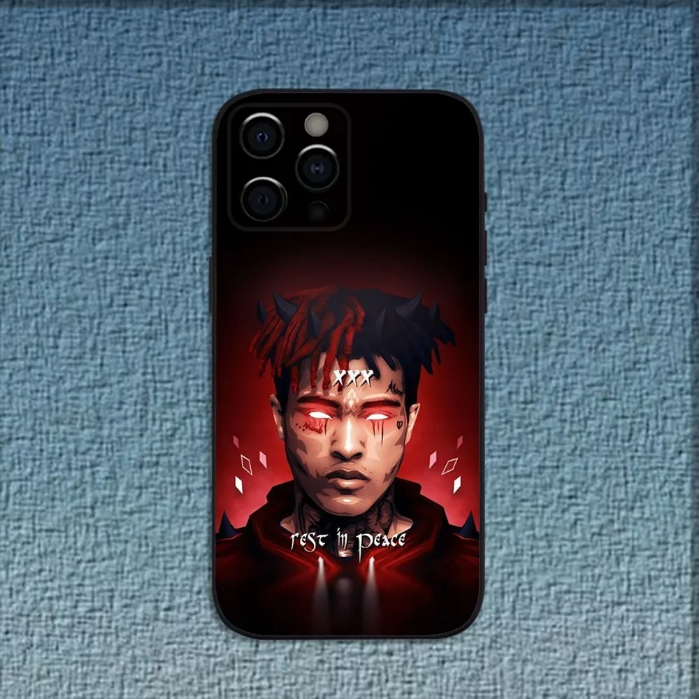 Rapper X-Xxxtentacions Phone Case For iPhone 16,15,14,13,12,11,Pro,X,XS,Max,XR,Plus,Mini Soft Black Cover