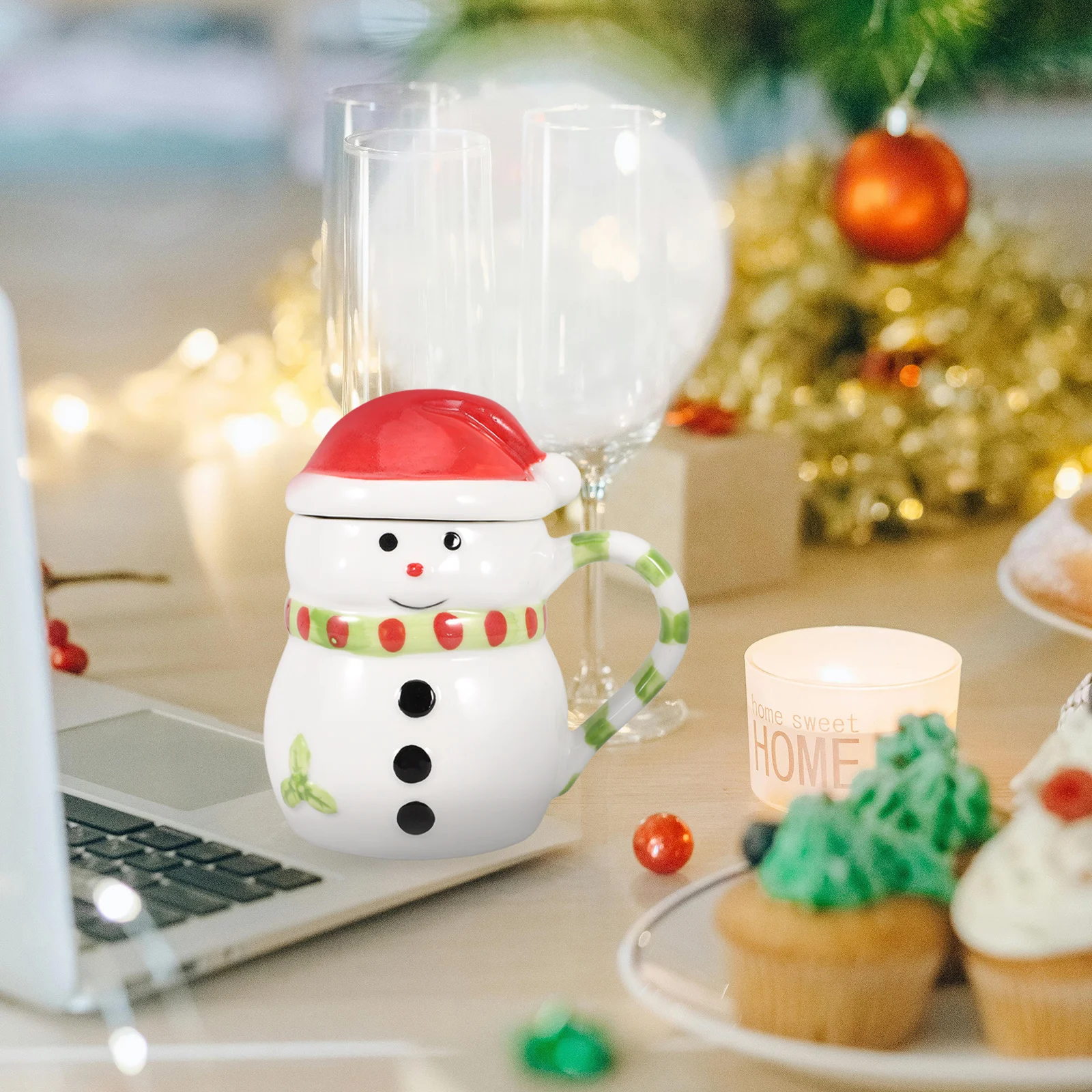 

Christmas Ceramic Snowman Coffee Mug Milk Cup Cute Cartoon Style Water Cup Home Office Xmas Gift Snowman Coffee Mug