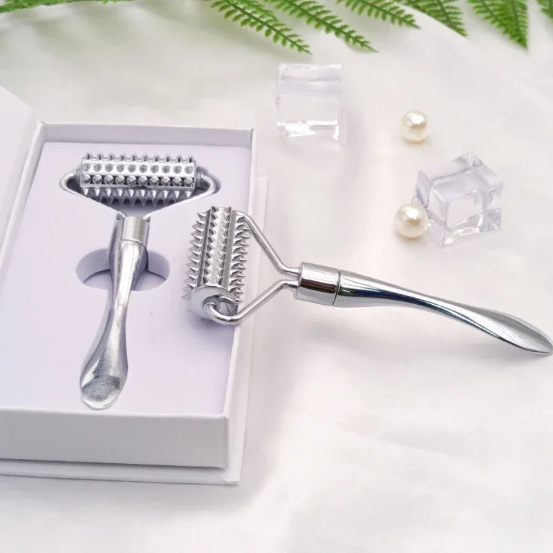 Zinklegering Microneedle Massager Roller Facial Rimpel Remover Handleiding Micropin Huidverzorging Beauty Tool Apparaat Dermaroller voor Gezicht